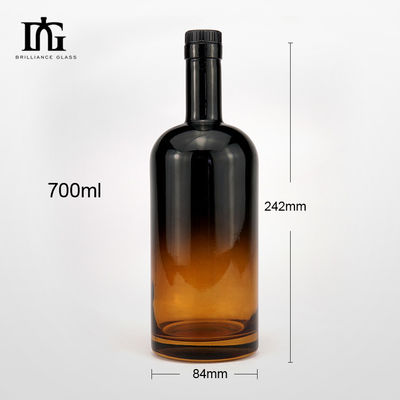 700ml Capacity Olive Green Glass Bottle with Wooden Cork Lid and Custom Engraving