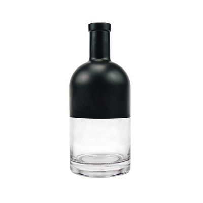 750ml Custom Matte Black Glass Wine Bottle Ideal for Champagne and Red Wine Packaging