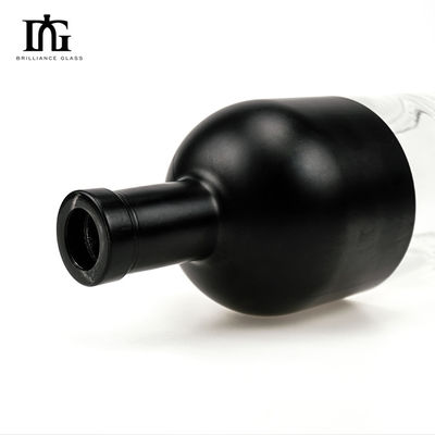 750ml Custom Matte Black Glass Wine Bottle Ideal for Champagne and Red Wine Packaging