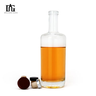 Screen Printing and Hot Stamping on 300ml Glass Bottle with Engraving Cork Stopper