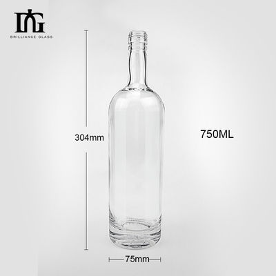Glass Collar Custom Shaped 500ml Empty Wine Bottle Manufactured for OEM/ODM Customers