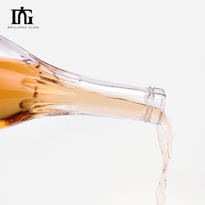 700ml Round Shape Spirits Vodka Gin Tequila Whiskey Glass Bottle with Cork and Thick Bottom