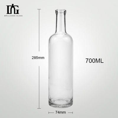 OEM/ODM Acceptable 700ml Glass Spirits Liquor Bottles Clear 500ml 750ml Whisky Bottle