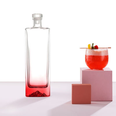 Cork Screw Both Cap Type 750ml Glass Bottle for Flint Gin Vodka Rum Whisky and Brandy
