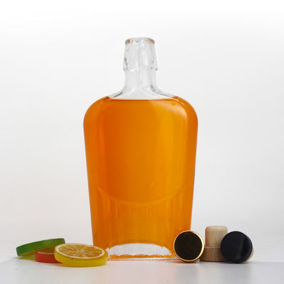 750ml/1000ml Glass Bottle for Spirits Whisky Rum Gin Tequila Brandy Engraved Cork Stopper