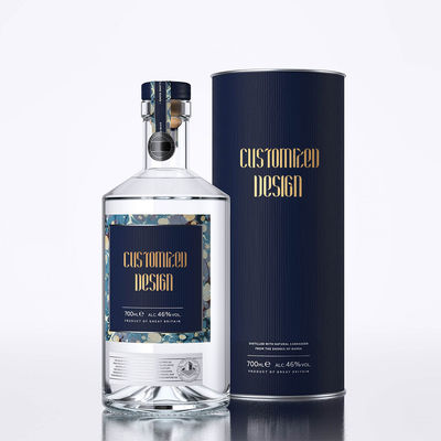 Clear Transparent Glass Bottle for Spirits Sealing Type CORK OEM/ODM Acceptable 700ml
