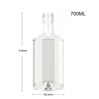 Clear Transparent Glass Bottle for Spirits Sealing Type CORK OEM/ODM Acceptable 700ml