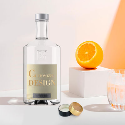 Clear Transparent Glass Bottle for Spirits Sealing Type CORK OEM/ODM Acceptable 700ml
