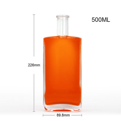 Carbonated Drinks Glass Bottle with Cork Stopper 750ml 500ml Whisky Rum Gin Tequila Brandy Spirits
