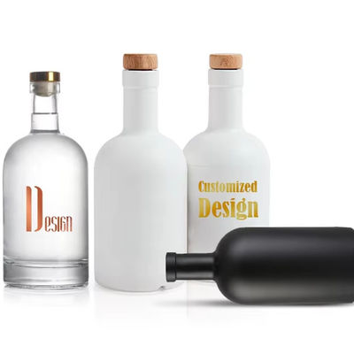 500ml Empty Round Bottle for Vodka Whisky Gin Tequila Brandy Rum Base Material Glass