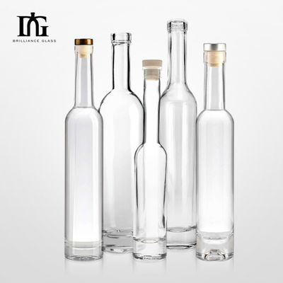 Printing Handling Heat Transfer Printing Glass Bottle with Cork Lids 350ml 500ml 750ml