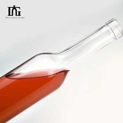 Printing Handling Heat Transfer Printing Glass Bottle with Cork Lids 350ml 500ml 750ml