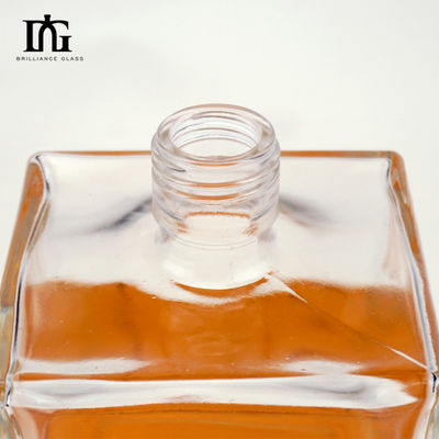 Engraving Square Glass Liquor Bottle 100ml 200ml 250ml 500ml 700ml 1000ml Wine Whiskey Brandy Tequila Gin Bottle with Cork