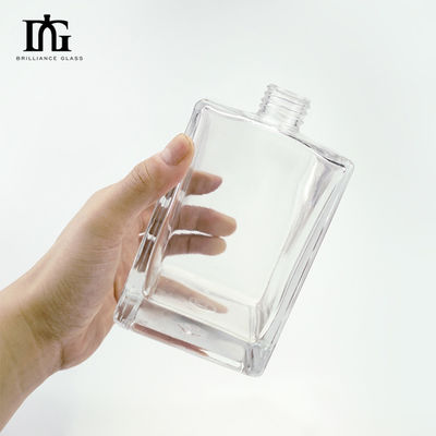 Cosmetic Packaging Pump Sprayer Square Glass Bottle with Electroplating and Engraving