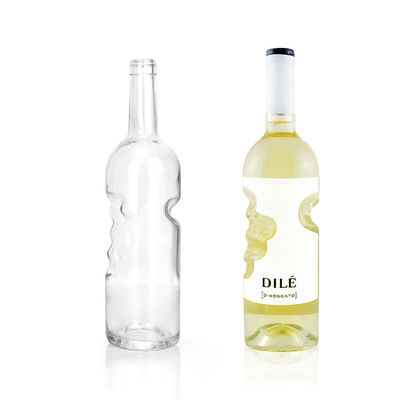 Glass Collar Mineral Water Bottle 500ml 750ml 25 oz White Wine Bubble Champagne Cider