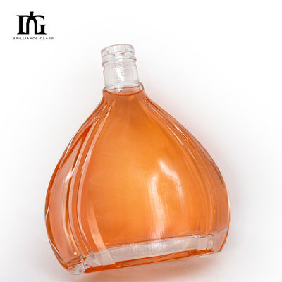500ml Empty Glass Liquor Bottle for Rum Whisky Vodka Spirits Collar Material Glass