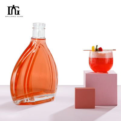 500ml Empty Glass Liquor Bottle for Rum Whisky Vodka Spirits Collar Material Glass