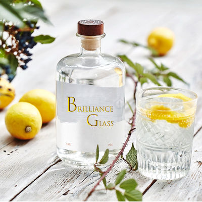 375ml Transparent Round Empty Super Flint Glass Liquor Wine Whisky Vodka Tequila Bottle