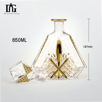 Crystal Whiskey Decanter Set with 2 Old Fashioned Whisky Glasses