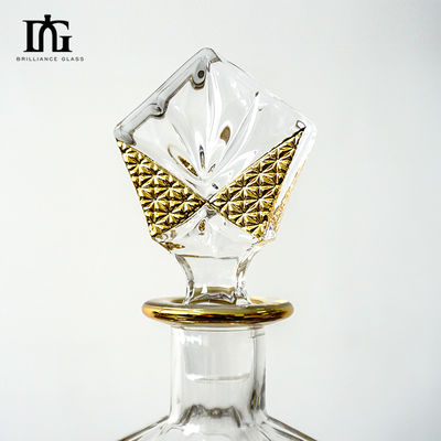 Crystal Whiskey Decanter Set with 2 Old Fashioned Whisky Glasses
