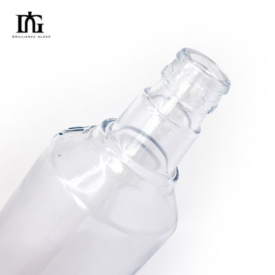 Engraving Surface Handling Glass Liquor Bottle 750ml 500ml for Whiskey Gin Vodka