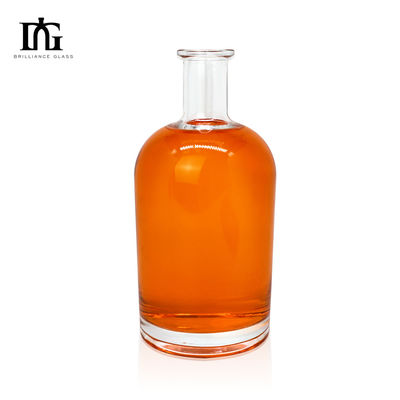 TJ028 750ml Super Flint Transparent Vodka Alcohol Liquor Glass Bottle