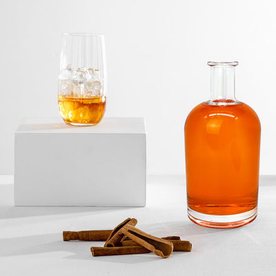 TJ028 750ml Super Flint Transparent Vodka Alcohol Liquor Glass Bottle