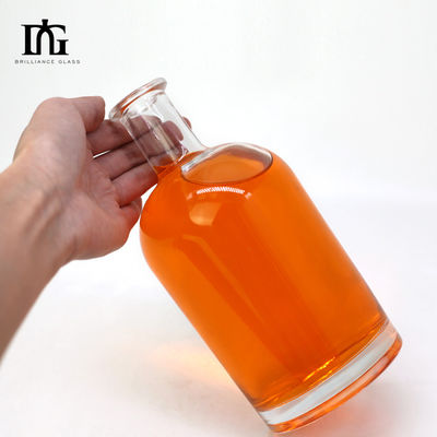 TJ028 750ml Super Flint Transparent Vodka Alcohol Liquor Glass Bottle