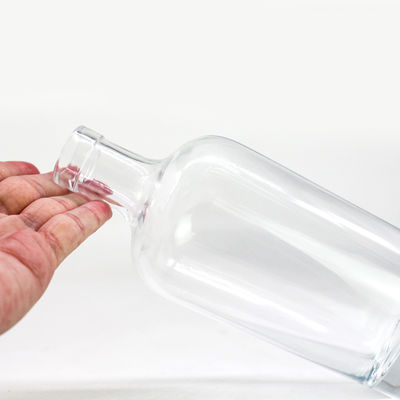 500ml 750ml Clear Reusable Miniature Liquor Bottle with Glass Body