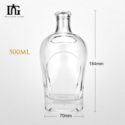 080 Liquors and Beverages Glass Bottle with Cork Sealing 500ml/700ml/750ml