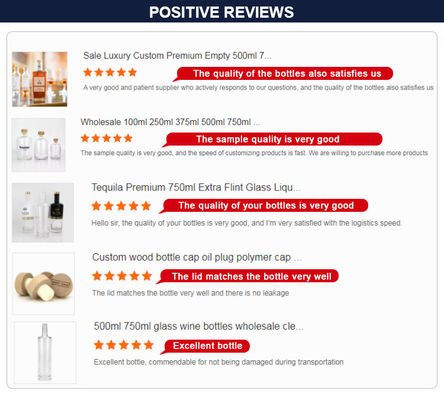 500ml 700ml 750ml 1000ml Glass Bottle Tequila Vodka Whiskey Bottle Base Material Glass