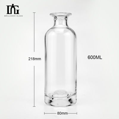 Customised Split Compartments Glass Bottle for Whiskey Rum Tequila Vodka Gin Brandy 200ml 300ml 500ml 700ml