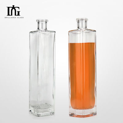 Custom 300ml 500ml 700ml Vodka Whisky Liquor Gin Rum Glass Spirit Brandy Bottles with Frosting
