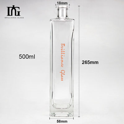 Custom 300ml 500ml 700ml Vodka Whisky Liquor Gin Rum Glass Spirit Brandy Bottles with Frosting